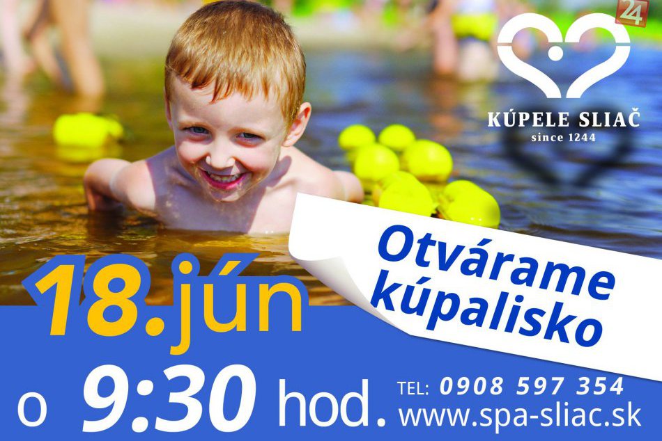 Ilustračný obrázok k článku Letné termálne kúpalisko v Kúpeľoch Sliač otvára svoje brány 18.06.2016.