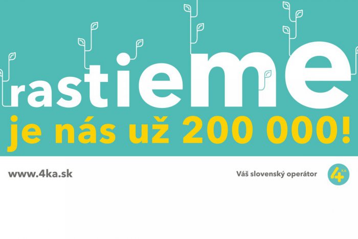 Ilustračný obrázok k článku 4ka stále rastie: „Máme už 200-tisíc zákazníkov a 60-percentné pokrytie“