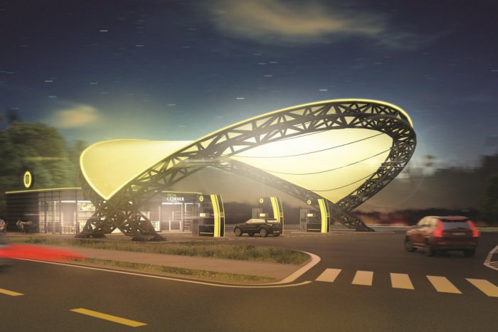 Ilustračný obrázok k článku FOTO: Unikátna čerpacia stanica vedľa budovy Apollo klubu je hotová