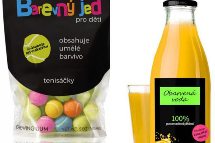 Ilustračný obrázok k článku Farebný jed v toxickom jedle: Český dizajnér vytiahol zloženie potravín na obal