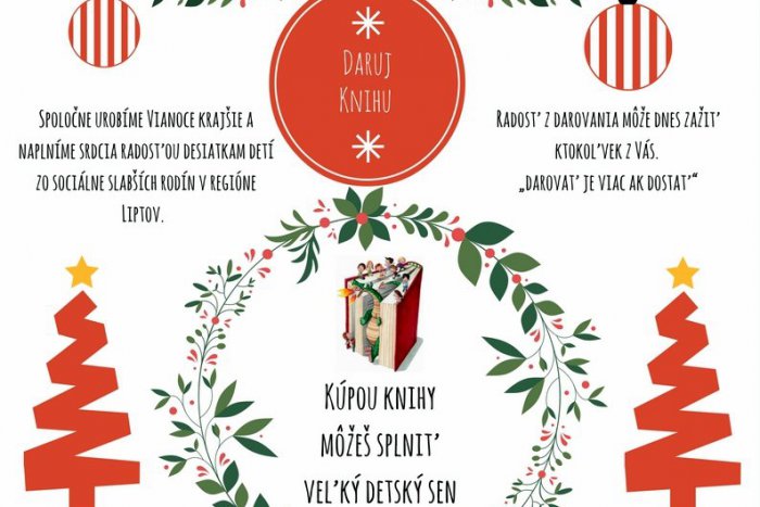Ilustračný obrázok k článku Ružomberčania spravte na Vianoce dobrý skutok a DARUJTE KNIHU!