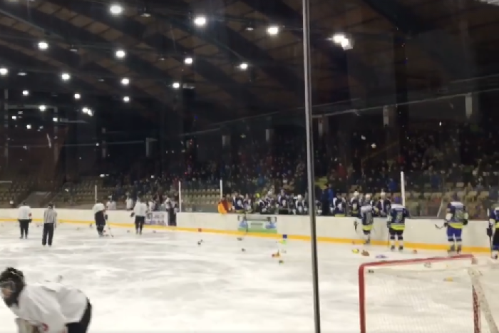 Ilustračný obrázok k článku VIDEO z humenského zimáku: Diváci zahádzali ľad stovkami plyšákov!