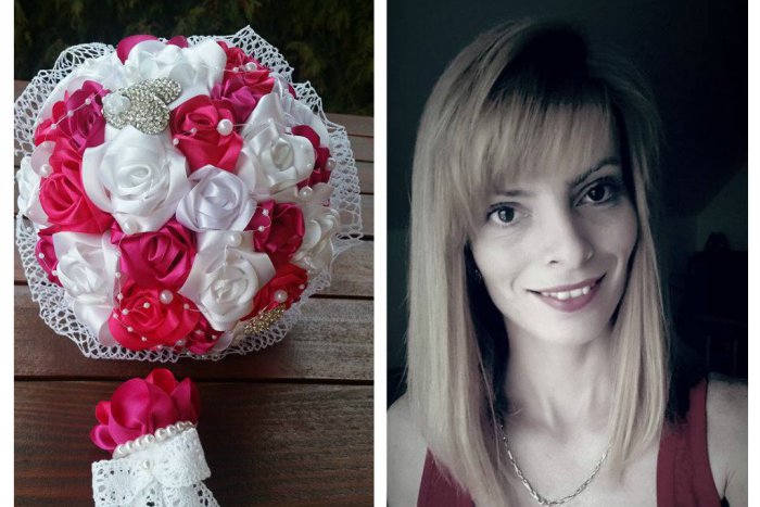 Ilustračný obrázok k článku Šikovná učiteľka zo Spiša: Viktória vyrába úžasné kytice zo stúh, FOTO