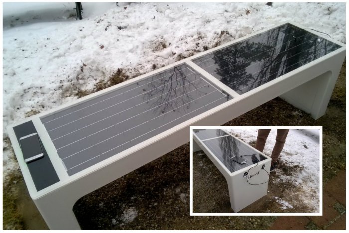 Ilustračný obrázok k článku Lavička nielen na sedenie. Môžete sa na nej pripojiť na internet alebo si dobiť mobil