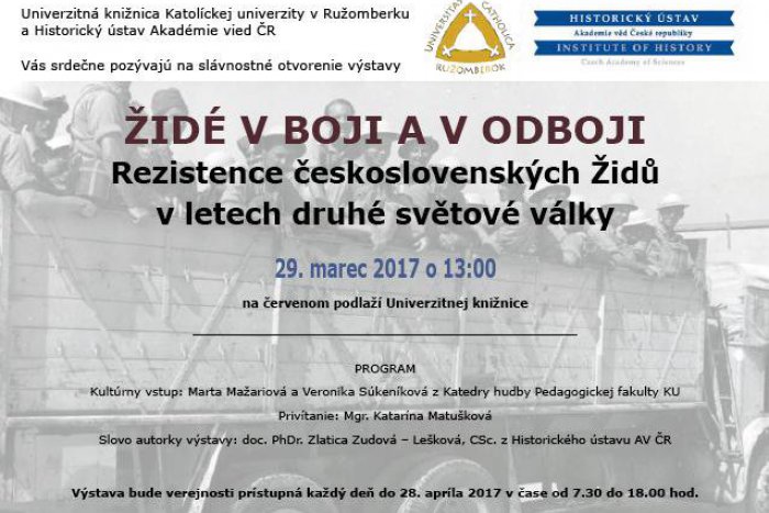 Ilustračný obrázok k článku Výstava „Židé v boji a odboji“
