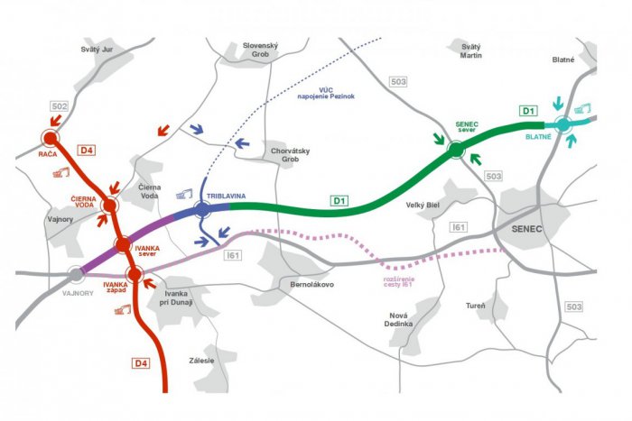 Ilustračný obrázok k článku Do roku 2020 vznikne v okolí Bratislavy šesť nových križovatiek