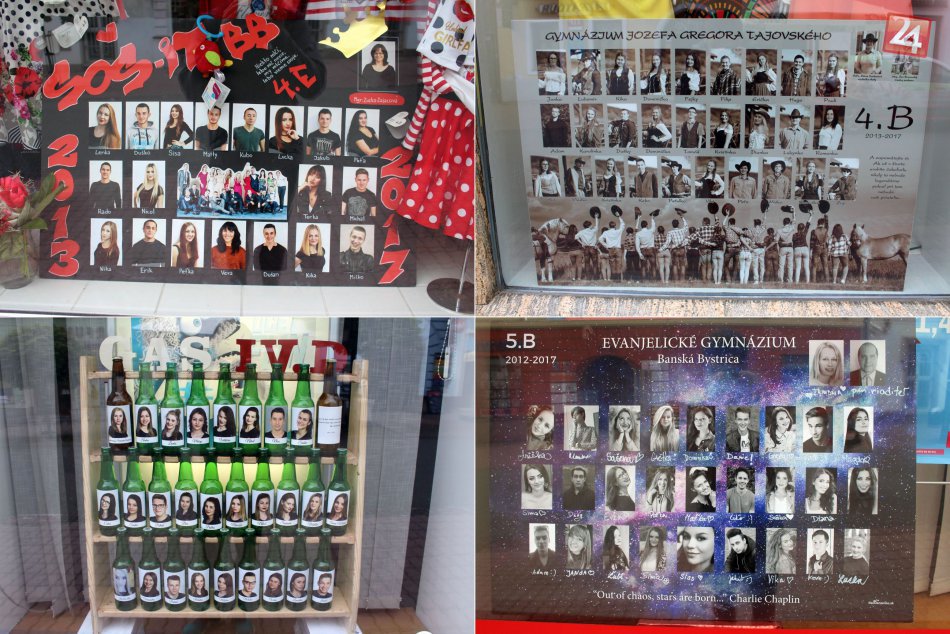 Ilustračný obrázok k článku FOTO: Bystrické výklady zaplnili tablá maturantov. Ktoré je podľa vás NAJ?