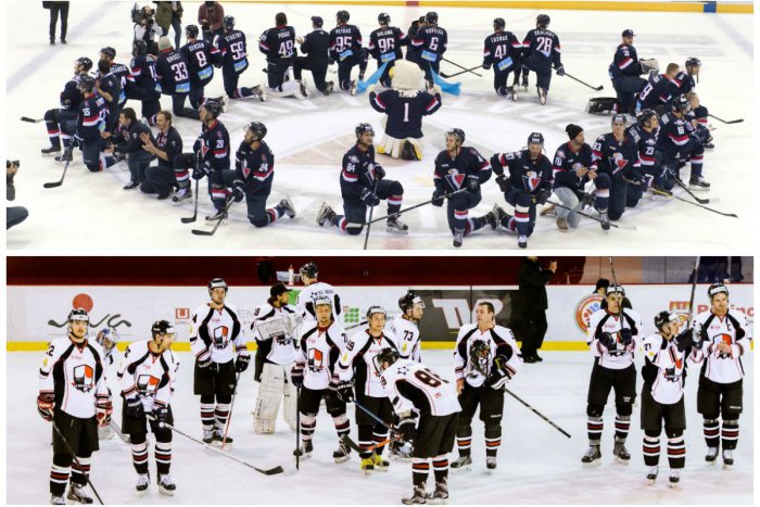 Ilustračný obrázok k článku HLASUJTE: Tešíte sa viac na zápasy HC Bratislava v I. lige alebo Slovana v KHL?