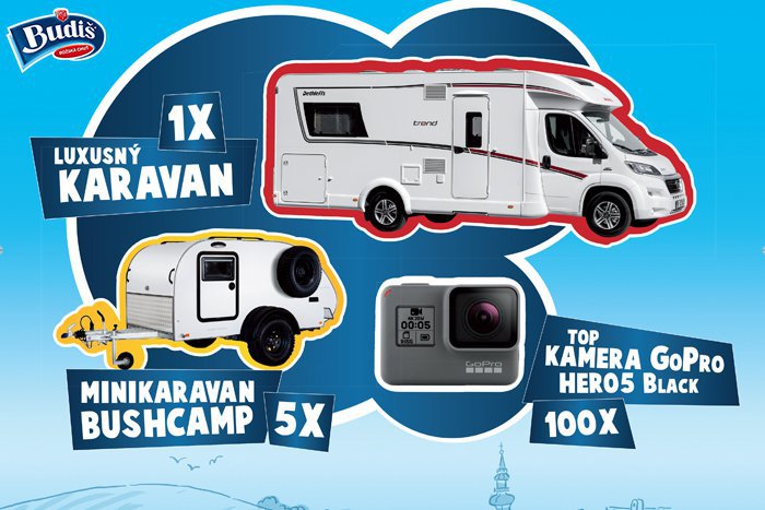 Ilustračný obrázok k článku Ukončite leto víťazne: V súťaži s minerálnou vodou Budiš hráte o špičkový karavan!