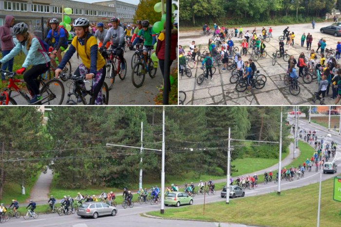 Ilustračný obrázok k článku Cyklojazda, akú len tak neuvidíte. Stovky bystrických študentov šliapnu do pedálov