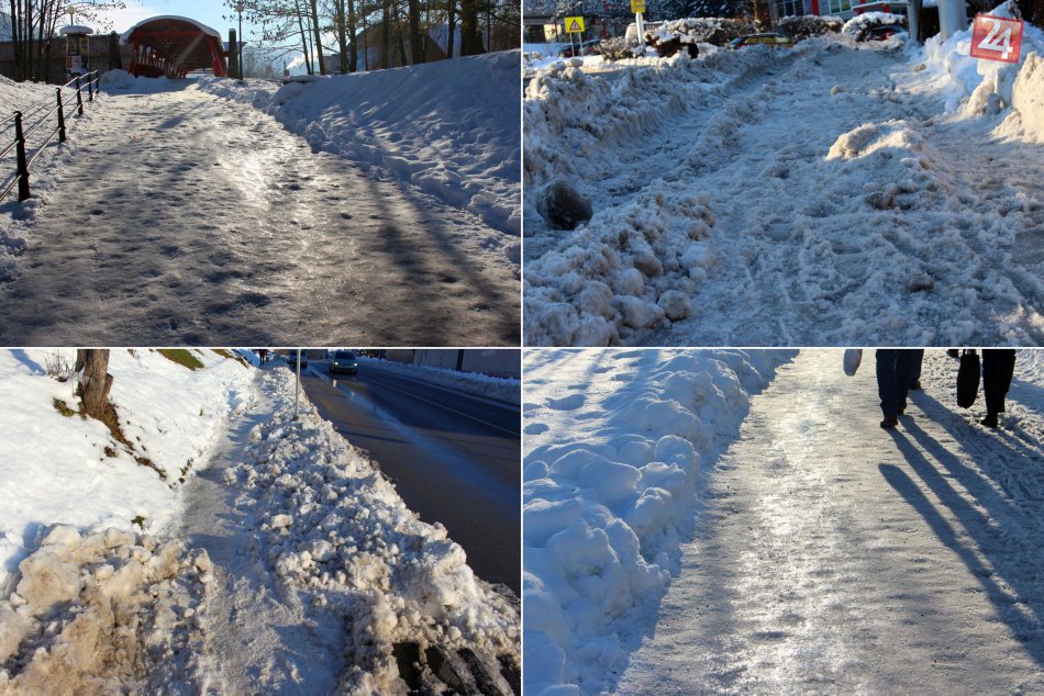 Ilustračný obrázok k článku FOTO: Bystrické chodníky? Niekde klzisko, inde hotový tankodrom