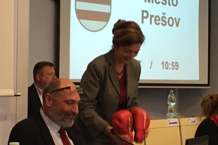 Ilustračný obrázok k článku Netradičný dar pre primátorku Prešova: Kličko jej venoval svoje boxerské rukavice