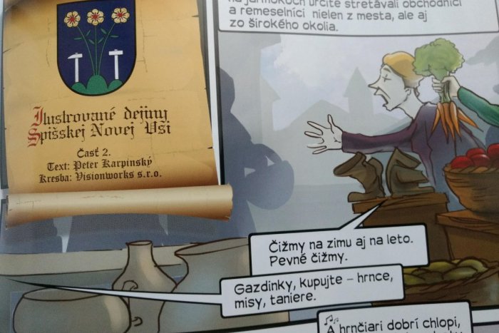 Ilustračný obrázok k článku Minulosť Spišskej v netradičnej podobe: Históriu mesta prezentuje komiks