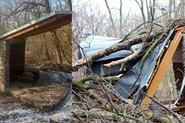Ilustračný obrázok k článku FOTO: Strechu altánku pri Svoradovom prameni opravili, zlomili ju padnuté stromy