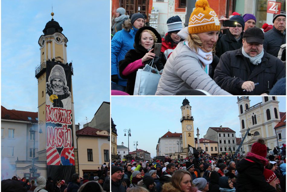 Ilustračný obrázok k článku FOTO: Veľkolepé oslavy na námestí. Zlatú Kuzminovú privítali tisíce Bystričanov