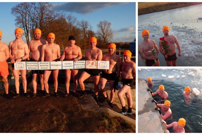 Ilustračný obrázok k článku Bíli Medvedi oslávili MDŽ po svojom: Kvietok pre ženy aj kúpanie v ľadovej vode