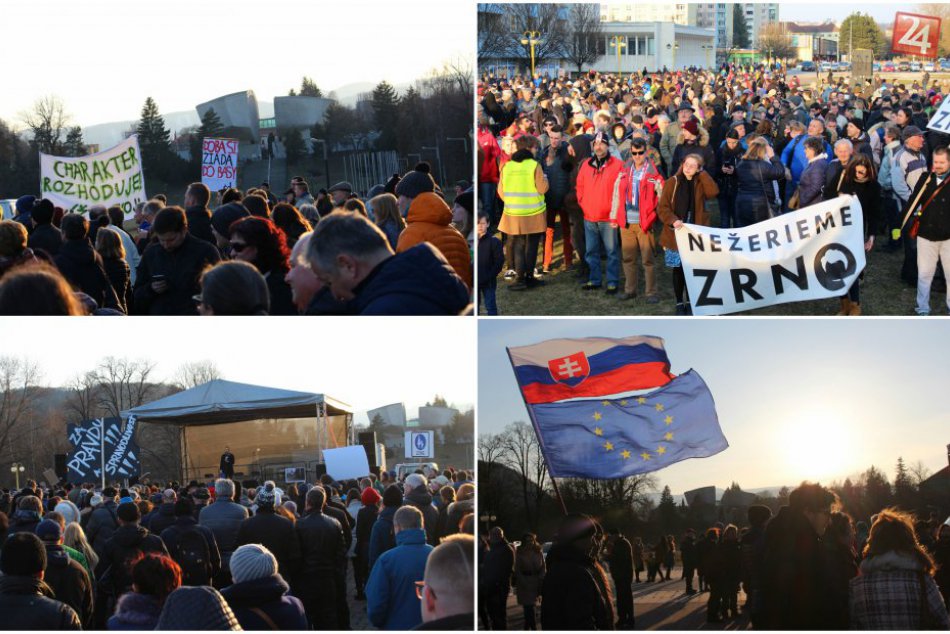 Ilustračný obrázok k článku FOTO: Takto prebiehal protest na bystrickom Námestí Slobody. Zábery z miesta