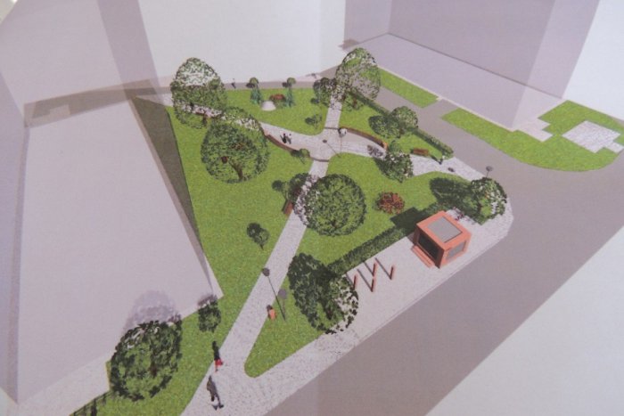 Vizualizácia obnovy vnútroblokového priestoru na žarnovickom sídlisku