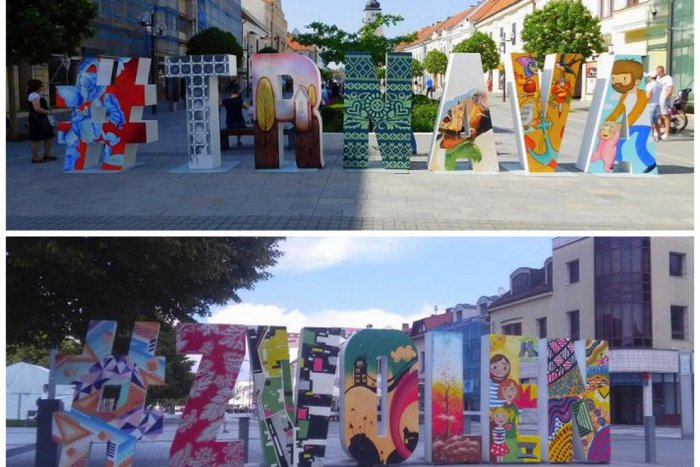 Ilustračný obrázok k článku Zvolen sa inšpiroval Trnavou: Mesto zdobí nadrozmerný nadpis, ktorý je krajší?