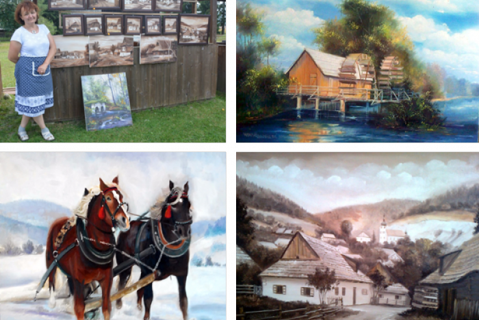 Ilustračný obrázok k článku FOTO: Pani Janka svojimi obrazmi pootvorila nostalgické okná do minulosti Horehronia