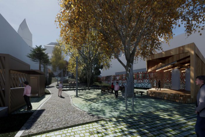 Ilustračný obrázok k článku Átrium pod Mestskou vežou obnovia: Pribudne aj bezbariérový chodník