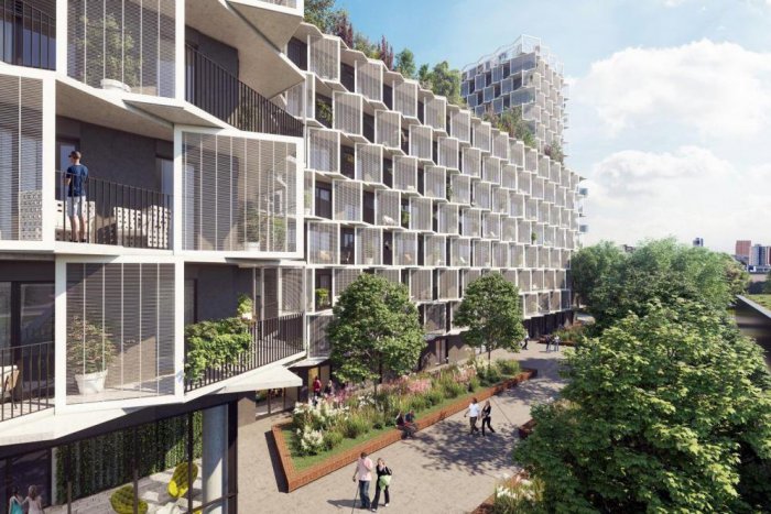 Ilustračný obrázok k článku VIZUALIZÁCIE: Na Račianskej ulici vyrastie Guthaus. Mal by spojiť architektúru s prírodou