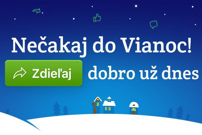 Ilustračný obrázok k článku Nečakaj do Vianoc! Zdieľaj dobro už dnes