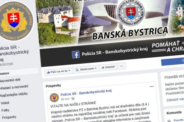 Ilustračný obrázok k článku Na Facebooku sú už aj krajskí policajti: Informovať chcú o aktualitách aj dopravných obmedzeniach