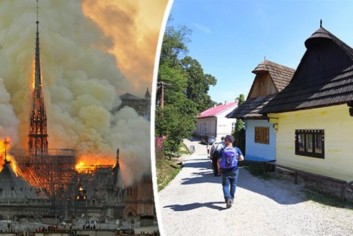 Ilustračný obrázok k článku Vlkolínec s krásnym gestom pre Notre-Dame: Veľkonočné vstupné poputuje na rekonštrukciu
