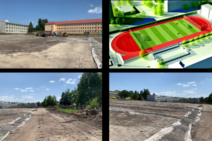 Ilustračný obrázok k článku Už o niekoľko mesiacov bude mať Brezno najväčší umelý futbalový trávnik, FOTO