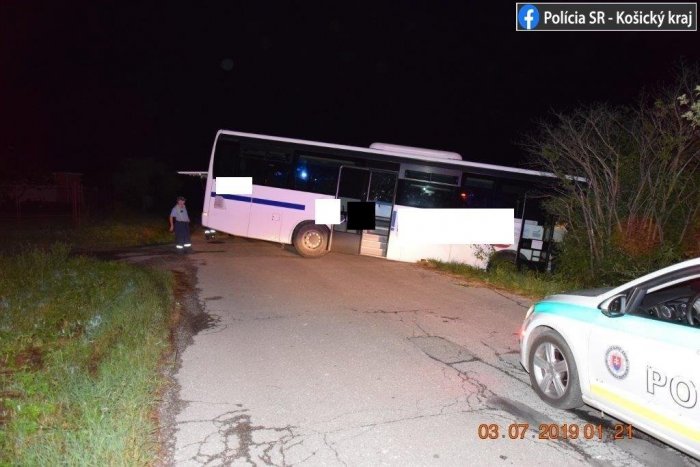 Ilustračný obrázok k článku Opitý vodič autobusu najprv narazil do stromu a potom uviazol v priekope, FOTO