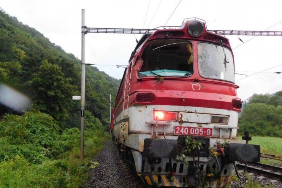 Ilustračný obrázok k článku Rýchlik pri Zvolene narazil do stromu. Vystrašeným cestujúcim pomáhali policajti, FOTO