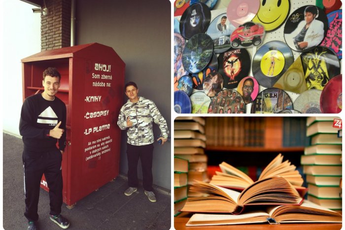Ilustračný obrázok k článku Zaujímavý bratislavský projekt: Nový život starých platní a kníh sa začína v červenom kontajneri