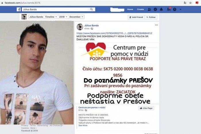 Ilustračný obrázok k článku Zbiera peniaze pre obete výbuchu - na svoj účet. Vyšetruje ho polícia