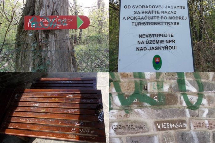 Ilustračný obrázok k článku Poškodené lavičky a popísané značky: Vandali sa činili v Zoborských vrchoch