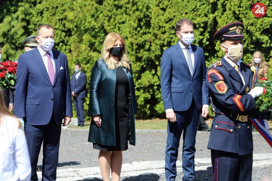 Ilustračný obrázok k článku OBRAZOM: Čaputová, Kollár a Matovič si pripomenuli koniec 2. svetovej vojny