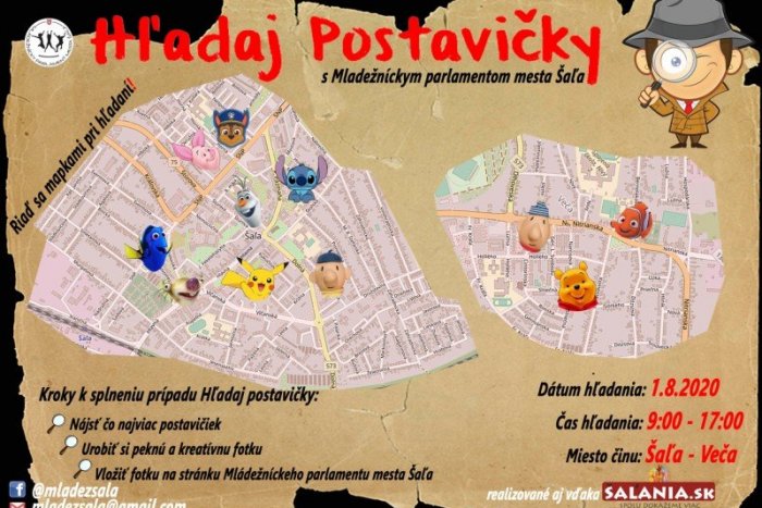 Mapa rozmiestnenia postavičiek