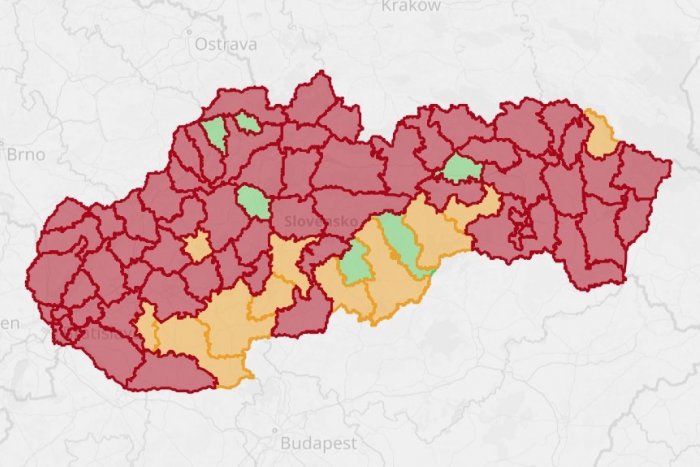 Ilustračný obrázok k článku Situácia je kritická! V červenej fáze je už 62 okresov po celom Slovensku