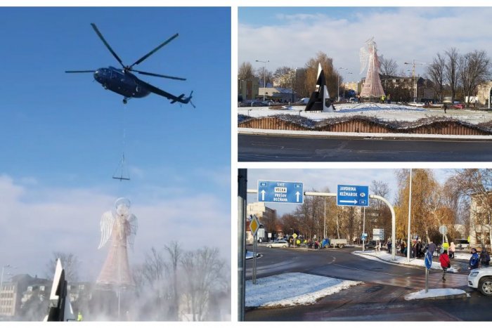 Ilustračný obrázok k článku Symbol Vianoc je späť: Dlho očakávaný anjel úspešne pristál v Poprade, VIDEO