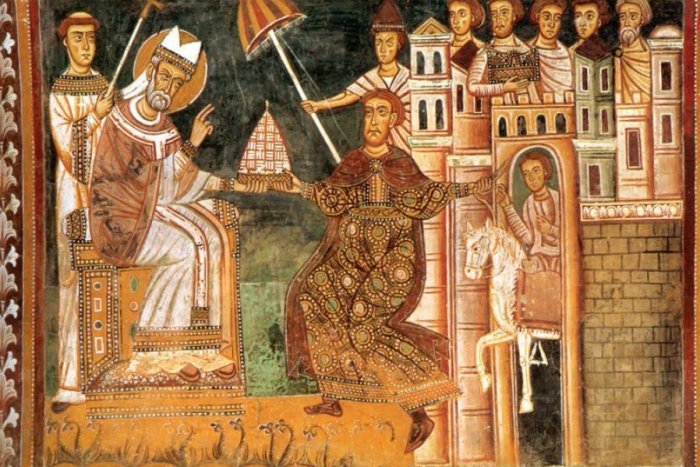 Ilustračný obrázok k článku Na koho zároveň pripíjame? Svätý Silvester bol prvým pápežom po uznaní kresťanstva