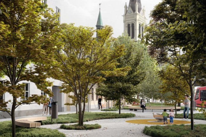 Ilustračný obrázok k článku Ubudne zelene? Parčík na Radlinského dostane novú tvár + VIZUALIZÁCIE