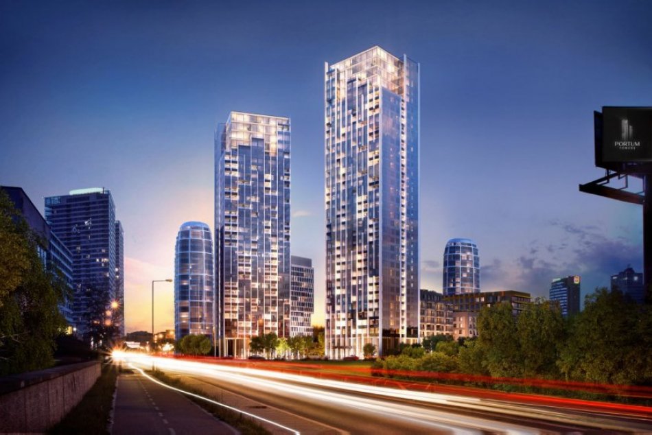 Ilustračný obrázok k článku VIZUALIZÁCIE: Bratislavský downtown sa zahusťuje. V projekte Portum vyrastú najštíhlejšie veže