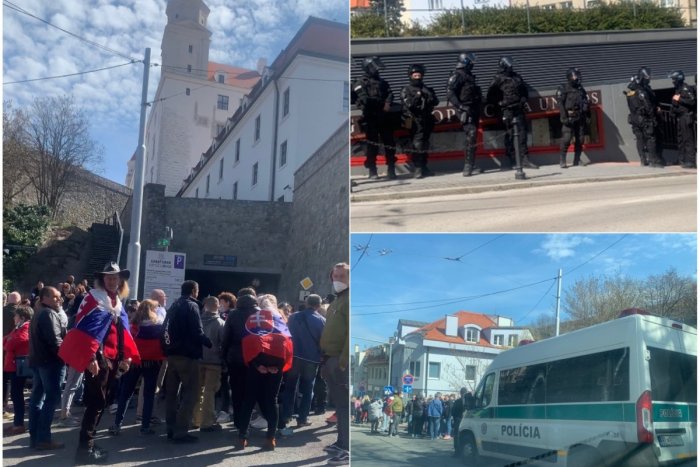 Ilustračný obrázok k článku Pri parlamente bolo počas lockdownu RUŠNO: POZRITE sa, kto dal do pozoru policajtov! FOTO