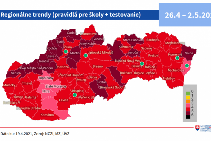 Nová mapa COVID automatu
