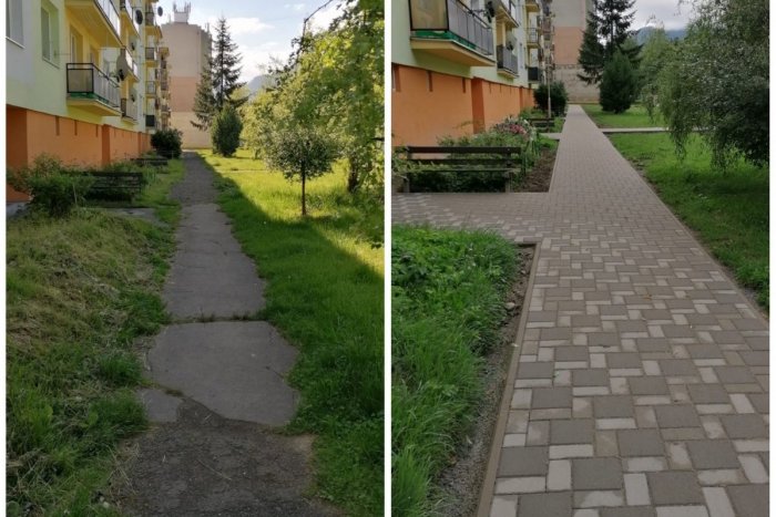 Ilustračný obrázok k článku Opravy chodníkov v Liptovskom Hrádku: Zmenu vidieť na prvý pohľad