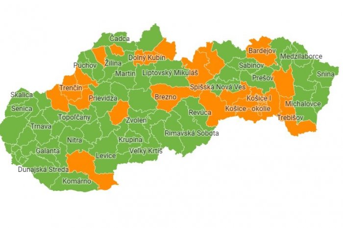 Ilustračný obrázok k článku COVID automat: Situácia sa ZHORŠUJE! Od pondelka výrazne pribudne oranžových okresov