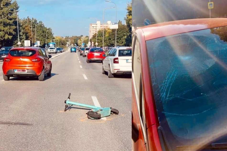 Ilustračný obrázok k článku Auto zrazilo mladú kolobežkárku: V celom meste kolabovala doprava, FOTO