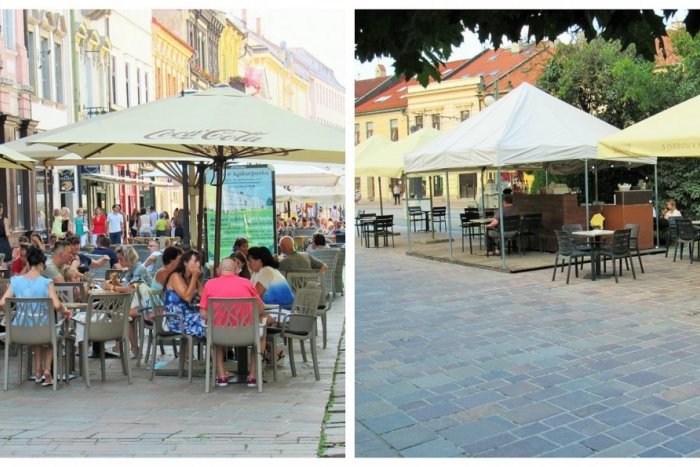 Ilustračný obrázok k článku Vraňare mali v lete plné terasy, no koňare zaostávali: FOTOPOROVNANIE Košíc a Prešova