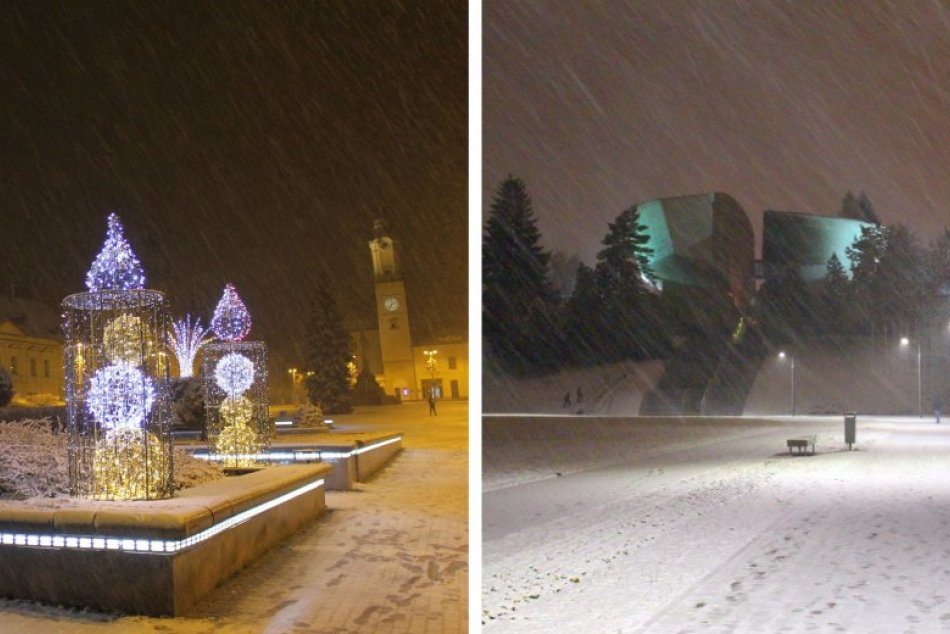 Ilustračný obrázok k článku Zimná idylka v uliciach Bystrice: Mesto zahalila prvá snehová prikrývka, FOTO