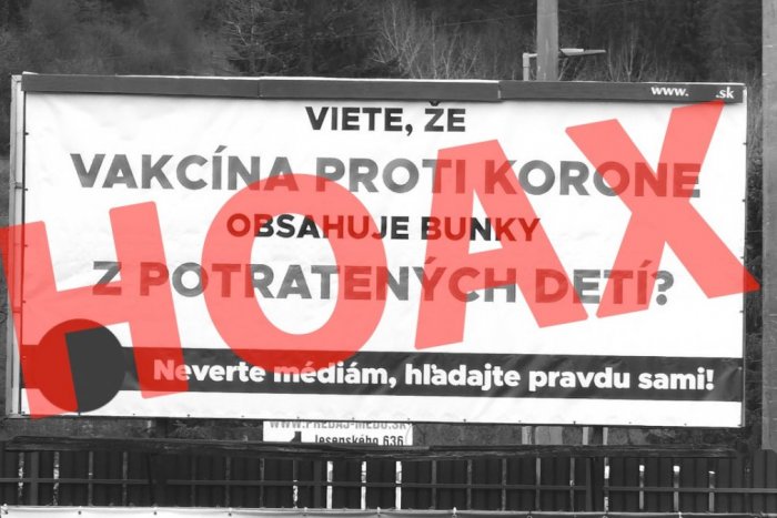 Ilustračný obrázok k článku SaS podáva trestné oznámenie pre bilbordy ĽSNS o vakcínach: Šíria nebezpečný HOAX!